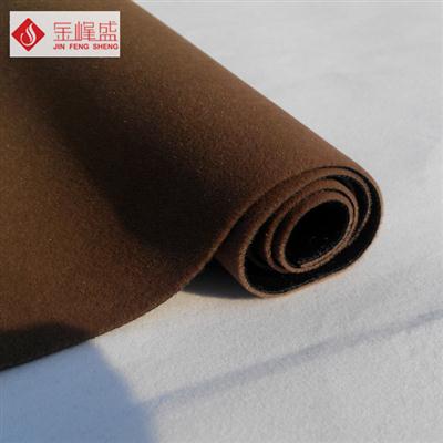 咖啡色针织长毛植绒布（E03.C1.0583)