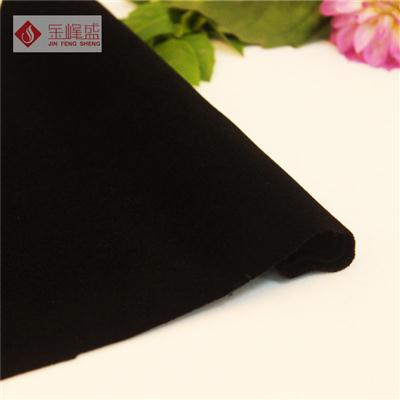 黑色针织短毛植绒布（B03.D1.0535）