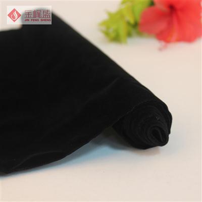 黑色棉布长毛植绒布（B04.C1.1377）
