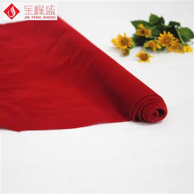 棉布底红色长毛植绒布（A04.C1.0019)
