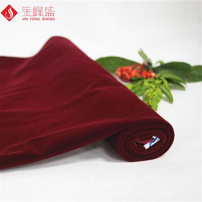 环保枣红色棉布底长毛植绒布（A04.C1.0004)