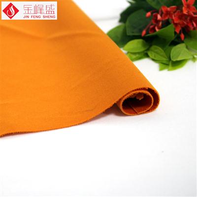 橙色针织短毛植绒布（F03.D1.1433)